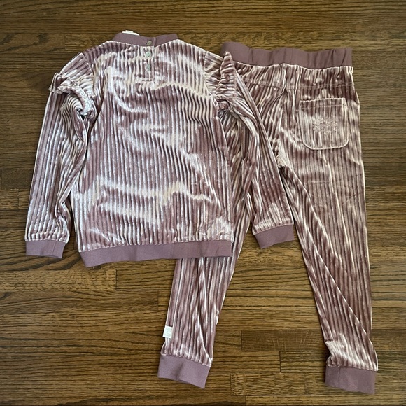 Creamie European 2 piece ruffle pleated jogging suit Sz 5 - Picture 4 of 4